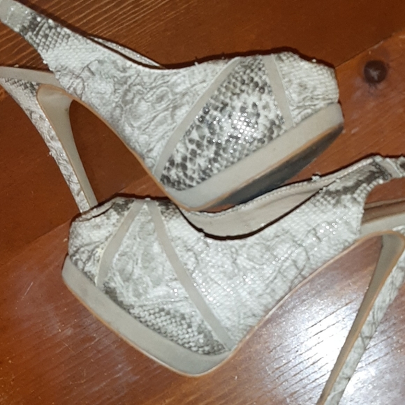 peeptoe platform slingback heels size 6.5 - Picture 4 of 8